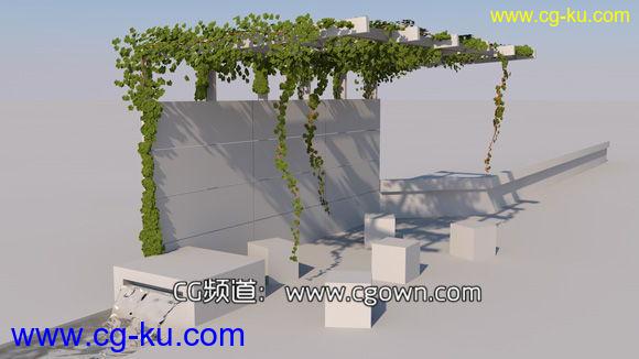 C4D创建一个小道中常春藤植物教程的图片1