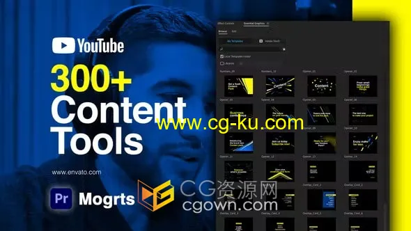 300+ Content Tools媒体视频制作元素编辑设计PR模板的图片1