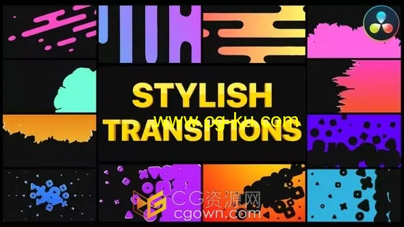 Stylish Transitions 4K分辨率视频转场动画Resolve模板的图片1