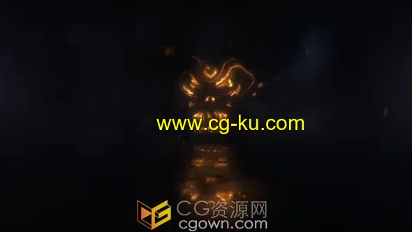 AE模板-史诗风格燃烧火焰粒子标志熔融火文字Burning Stroke Logo Reveal的图片1