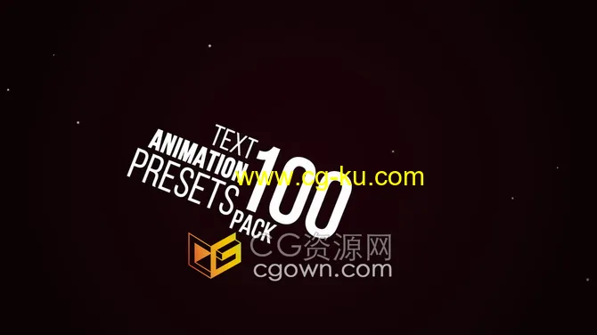 AE预设-100 Text Animation Pack 50个进出动态动画文本的图片1