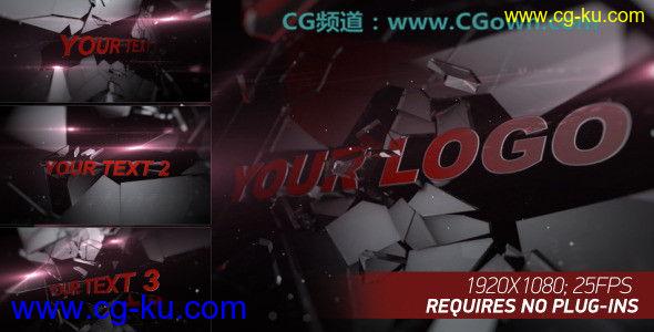 水晶LOGO动画Videohive Glass Project AE模板-包括C4D工程文件的图片1