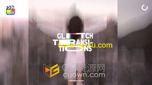 Glitch Transitions FCPX插件15种故障特效视频转场效果的图片1