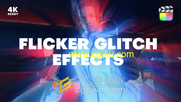 Flicker Glitch FCPX插件20种故障闪烁毛刺画面效果制作的图片1