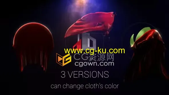 AE模板-3D面料标志动画Cloth Reveal Logo的图片1