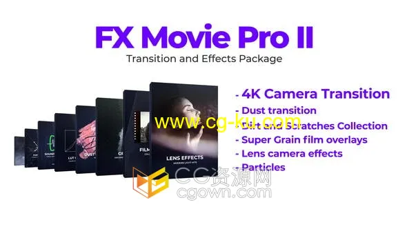 FX Movie Pro II 包括PR转场视频素材音效文字标题AE模板的图片1