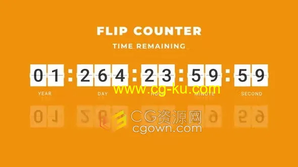 Flip Counter翻转计数器数字时钟日历翻页倒计时动画免费下载PR模板的图片1