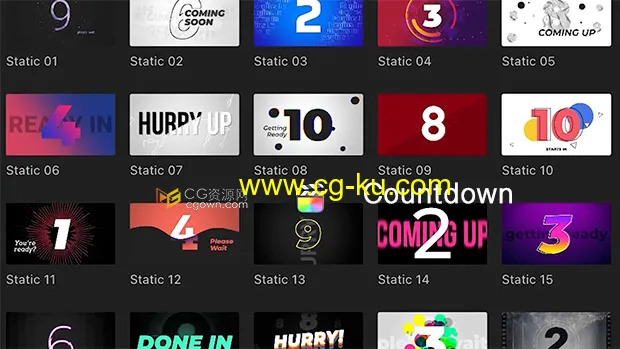 Countdown FCPX插件65种创意数字倒计时开场片头动画的图片1