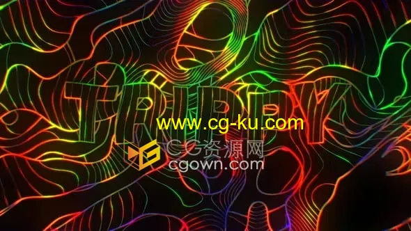 无缝循环多彩发光迷幻动画标题文字片头Trippy Title Loop-AE模板的图片1