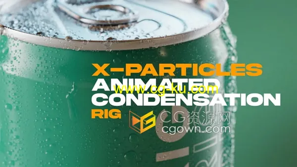 C4D预设模型表面水滴凝结动画X-Particles工程文件的图片1