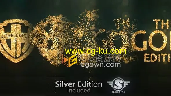 闪光奢华金色粒子徽标Glitter Gold Particles Logo-AE模板的图片1