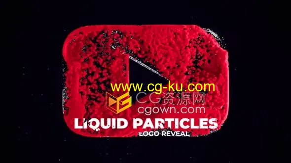 液体粒子标志动画Youtube Liquid Particles Logo-AE模板的图片1