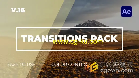 Transitions Pack V16 平滑过渡预设AE视频转场模板的图片1