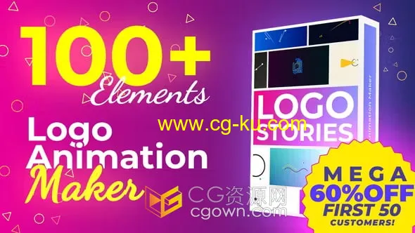 100+种标志动画生成器LOGO素材包Logo Animation Maker-AE模板的图片1