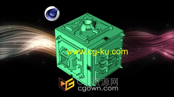 C4D插件Poly Greeble v1.3物体表面生成多边形城市建筑的图片1