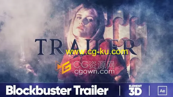 AE模板-大气粒子动画史诗三维标题电影大片预告片Blockbuster Trailer的图片1