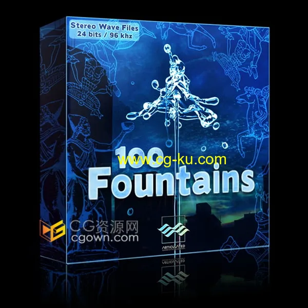 100个高质量喷泉立体声喷水池人工瀑布源泉涌流喷泉水流声美化现代音景的图片1
