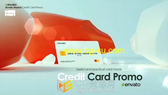 3D信用卡银行卡会员卡名片介绍展示-AE模板的图片1