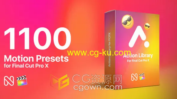 Motion Presets FCPX插件1100种动画预设缓入缓出弹跳效果的图片1