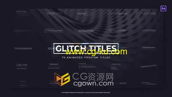 AE模板-现代故障标题75 Modern Glitch Titles的图片1