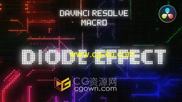 DaVinci Resolve达芬奇预设-创建闪烁发光像素化LED二极管屏幕效果的图片1