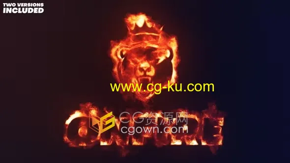 AE模板-火热能量火焰燃烧标志On Fire Logo Reveal的图片1