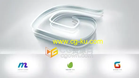 明亮3D标志动画视频片头LOGO效果AE模板4K分辨率的图片1