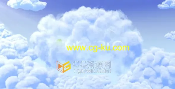 AE模板-云团溃散标志显示动画cloud logo的图片1