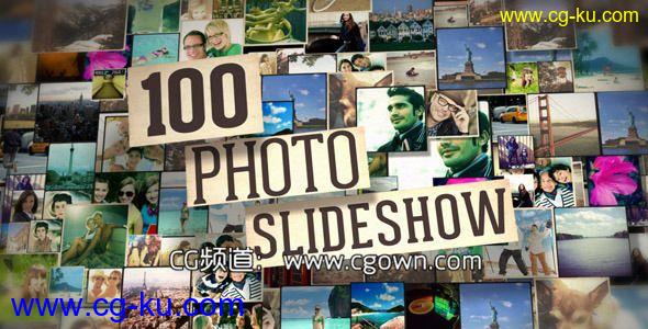 百张照片云集合幻灯片Videohive 100 Photo Slide Show AE模板的图片1