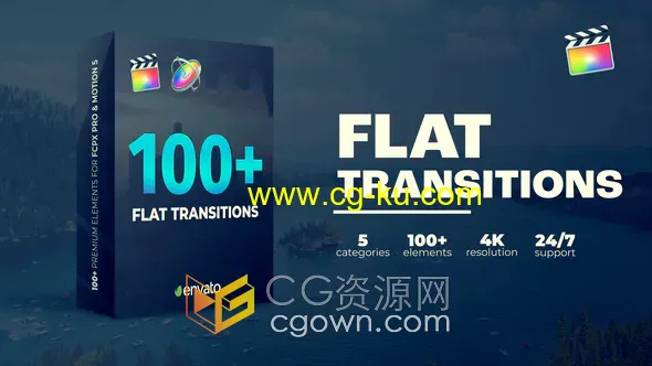 Transitions FCPX插件100种视频转场预设过渡效果的图片1