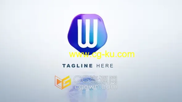 AE模板-制作干净简约浅色光效叠加标志动画Light Logo Reveal的图片1