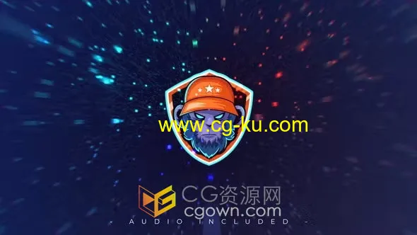 粒子像素汇聚发光LOGO视频片头包含背景音乐AE模板的图片1