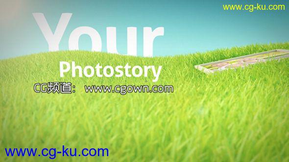 在草地上照片VideoHive Photos On Grass AE模板的图片1