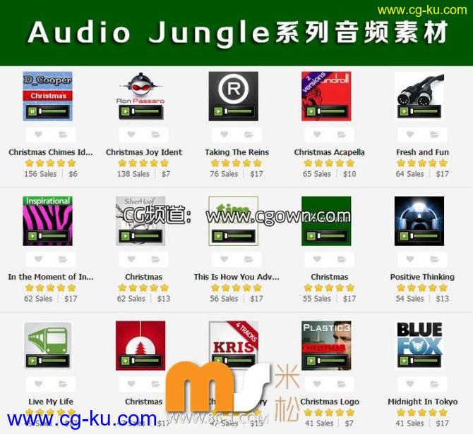 Audio jungle音频素材片头背音乐汇总 videohive模板中常用的图片1