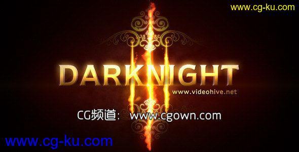 黑夜火爆标示演绎Videohive Darknight Logo Reveal AE模板的图片1