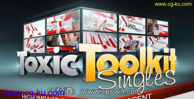 栏目包装工程AE模板Digital Juice Toxic Toolkit Single – Red Accent的图片1