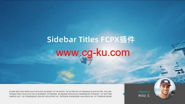 30组侧边栏标题段落文字信息介绍展示动画FCPX插件的图片1