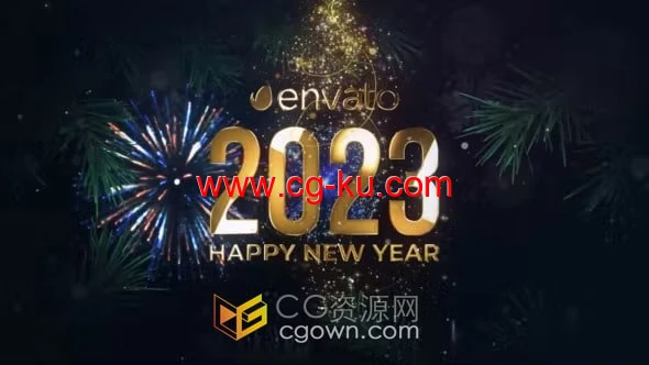 2023新年倒计时庆典活动十秒倒数开场片头视频-AE模板的图片1