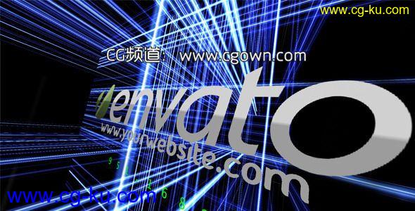 蓝线科技感标志片头Videohive Logo Intro and Blue Lines AE模板的图片1