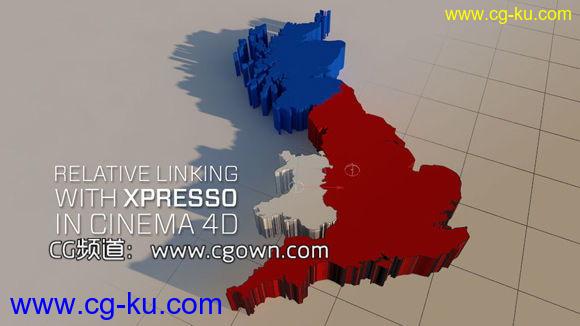 C4D使用XPresso制作相对链接地图包装教程的图片1