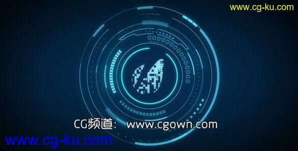 高科标志片头Videohive Hi-Tech Logo Reveal 02 AE模板的图片1