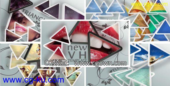 时装表演 三角形幻灯片Videohive Triangles AE模板的图片1