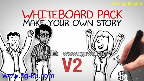 制作自己的故事Videohive Whiteboard Pack – Make Your Own Story AE模板的图片1