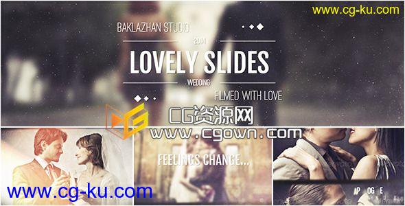 可爱婚纱照幻灯片相册Videohive Lovely Slides AE模板【CGown.com】的图片1