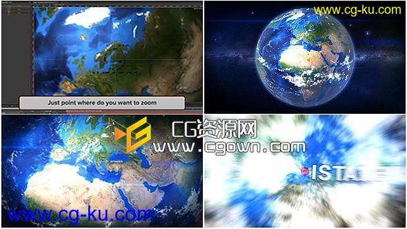 地球变焦特效Videohive Earth Zoom Customize AE模板的图片1