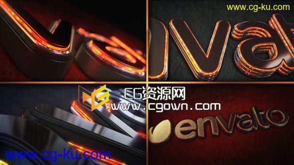 岩浆夜光标志片头Videohive Magma Glow Logo Reveal AE模板的图片1